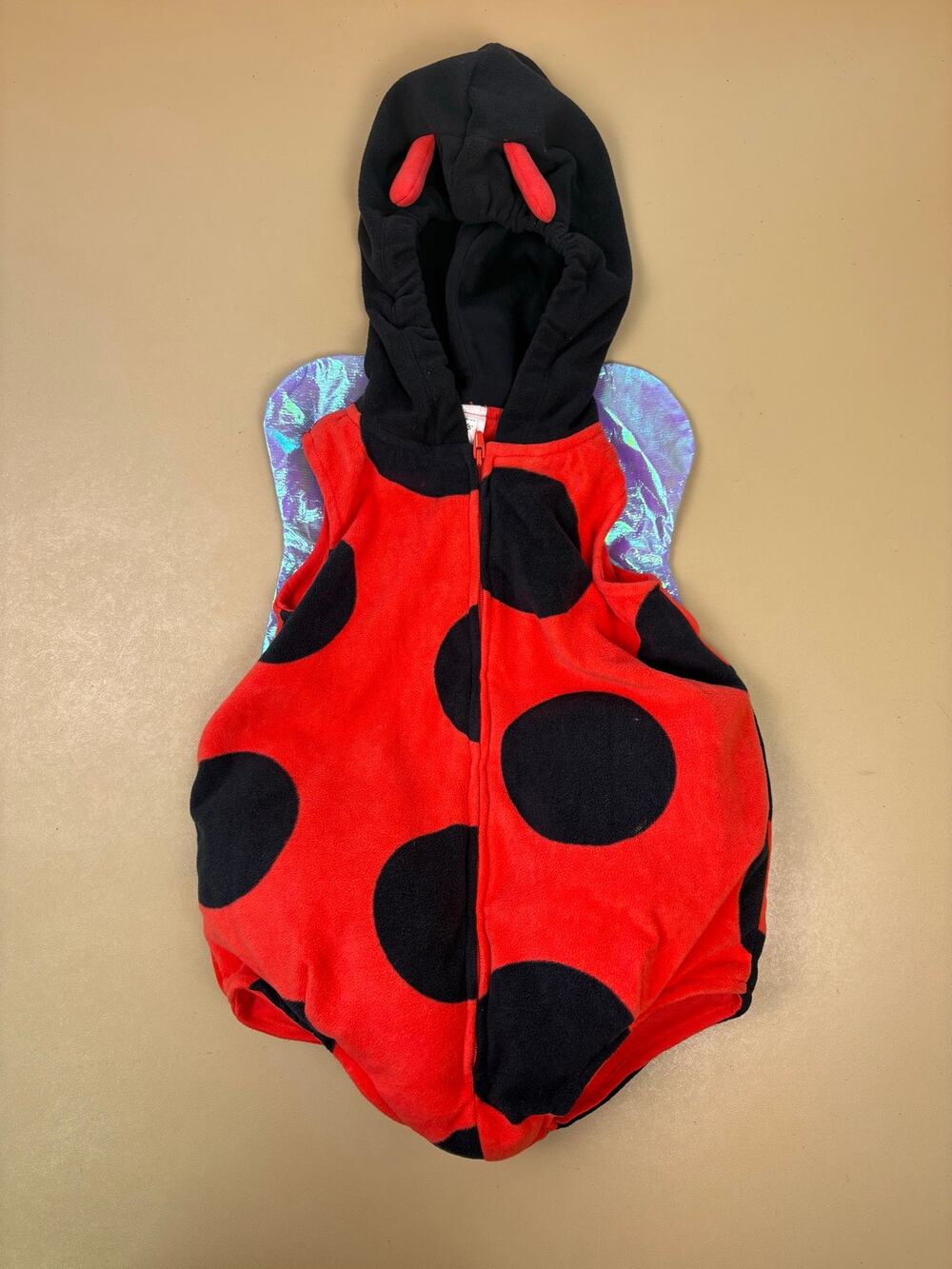 Carter’s Baby 18M Ladybug Halloween Costume Red Black Wings Hooded One Piece